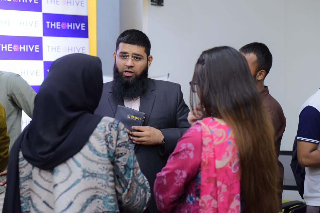 Attendees making new connections
