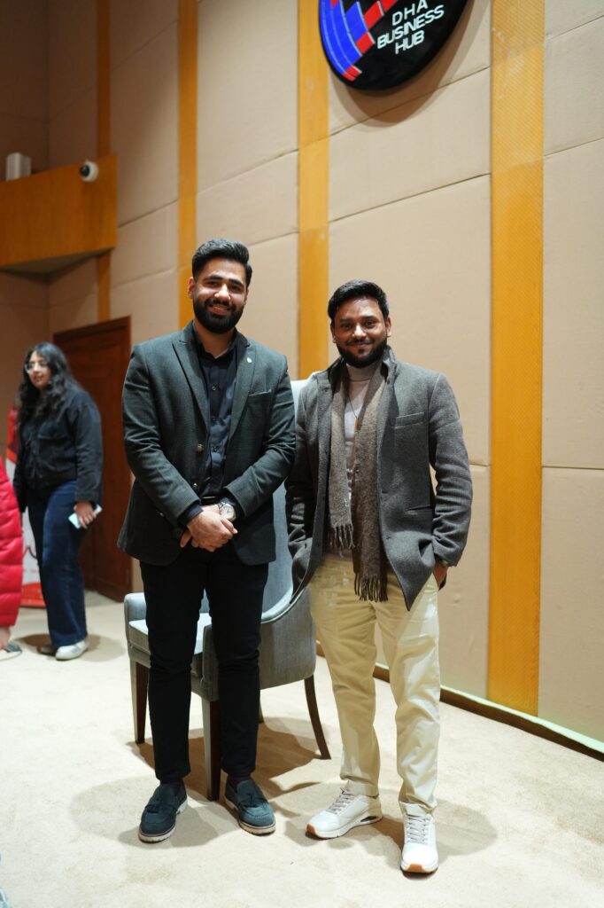 Two founders posing together