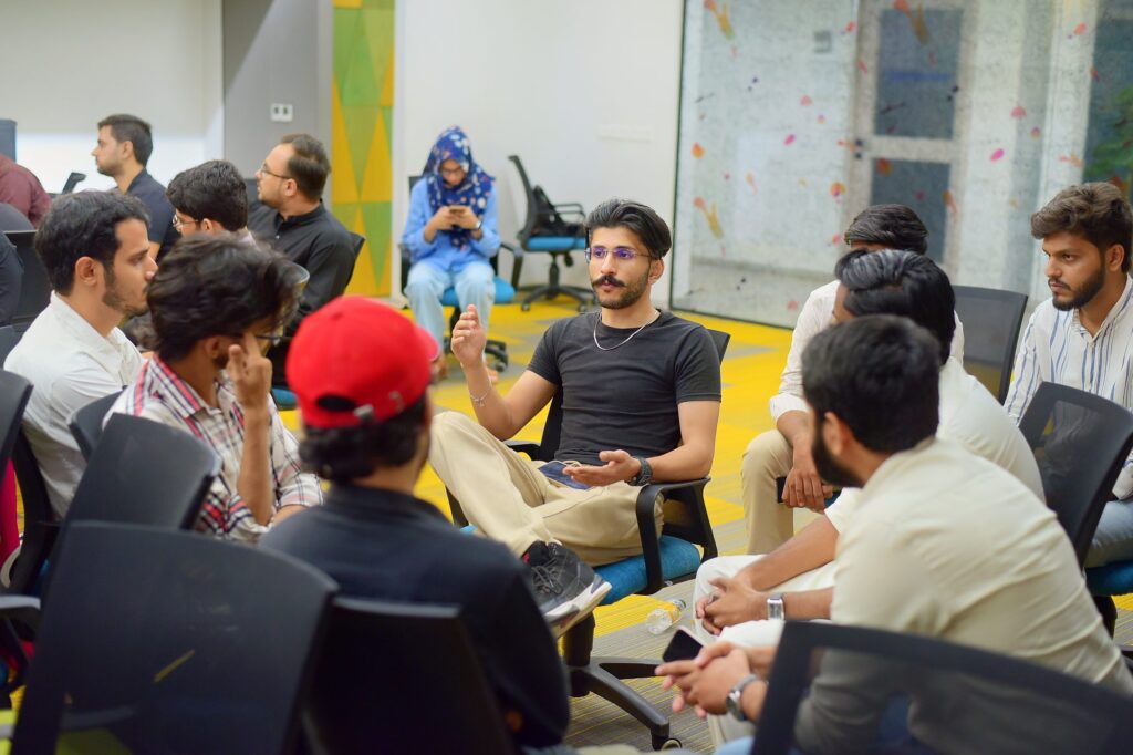A group discussion in progress