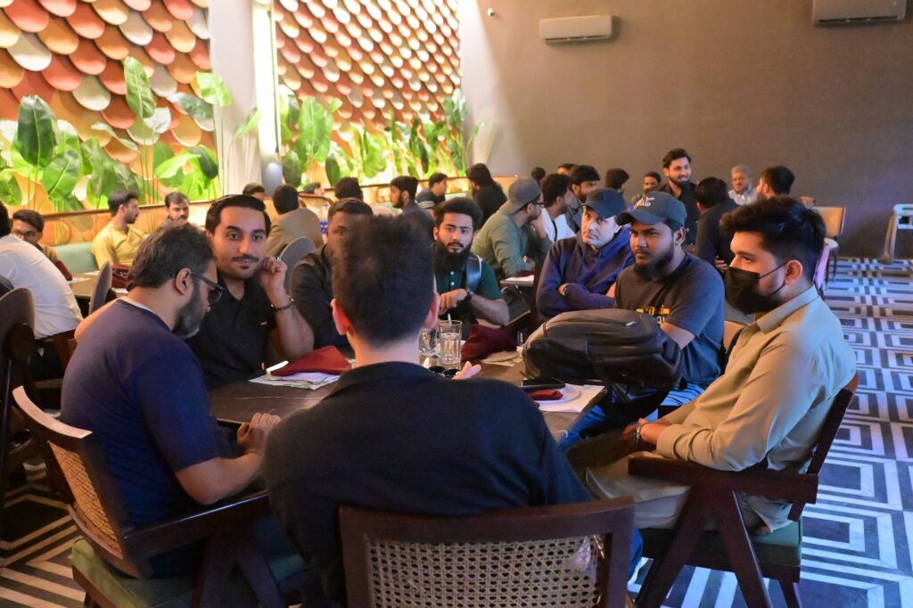 Every table filled at the Karachi venue